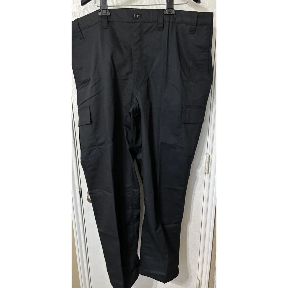 Wearguard Men’s Pants Cargo Size 46x32 Black Uniform Medic Elastic Back Waist